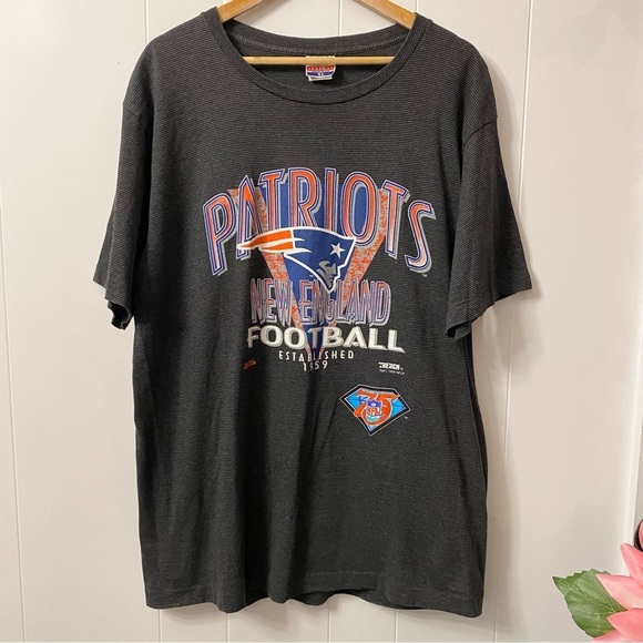 Vintage Single Stitch New England Patriots Rare Shirt Trench ultra USA 1994 75 - Picture 1 of 13